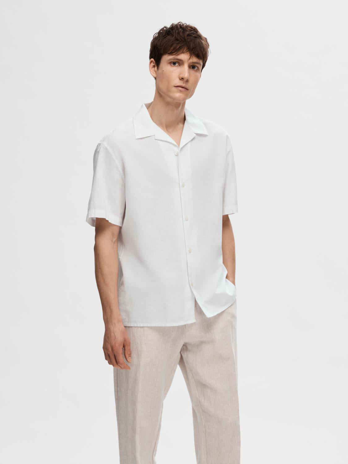 SLHRELAXSUN Shirt - Bright White