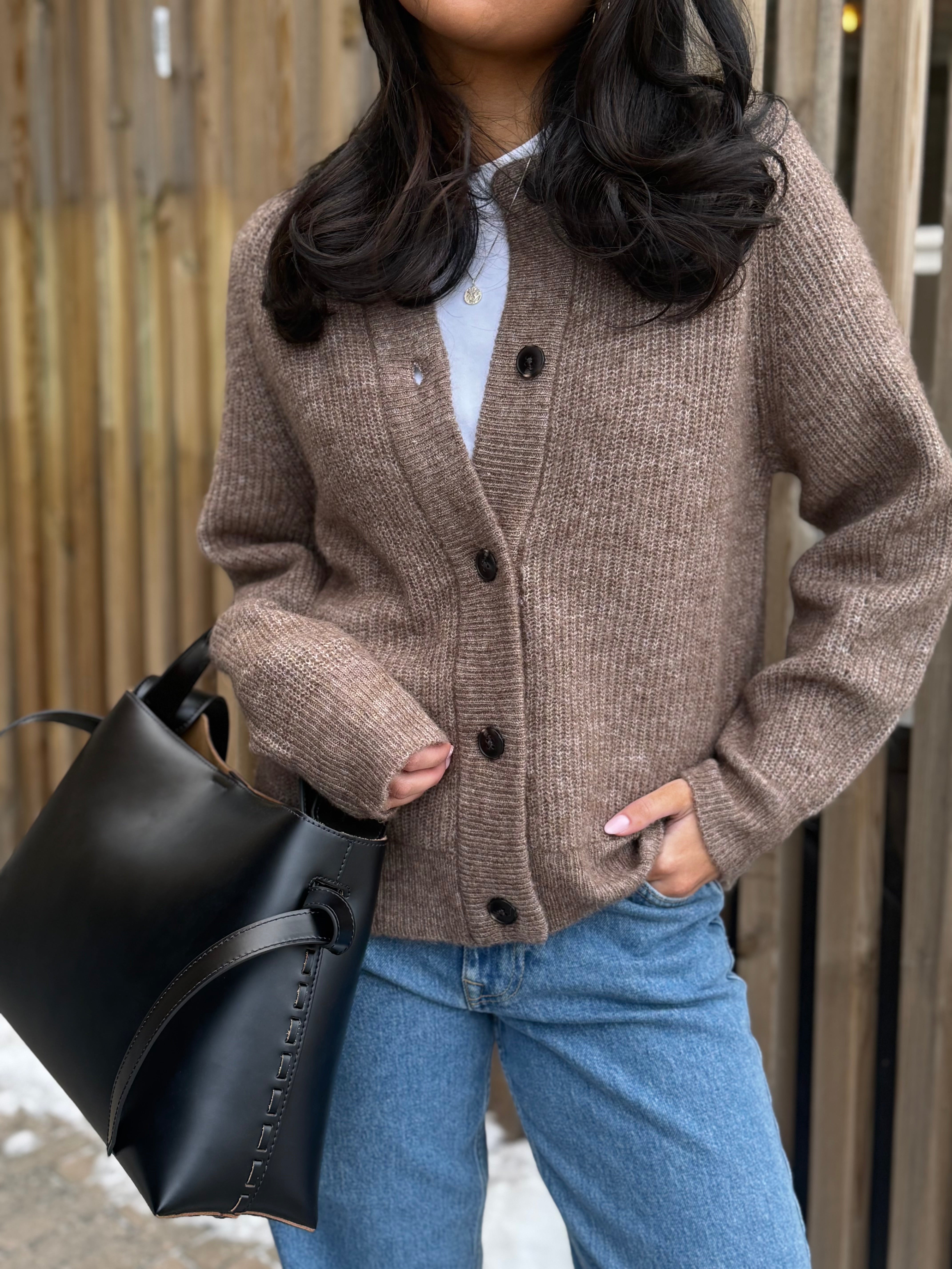 SLWLULU Knit Cardigan - Chocolate Chip
