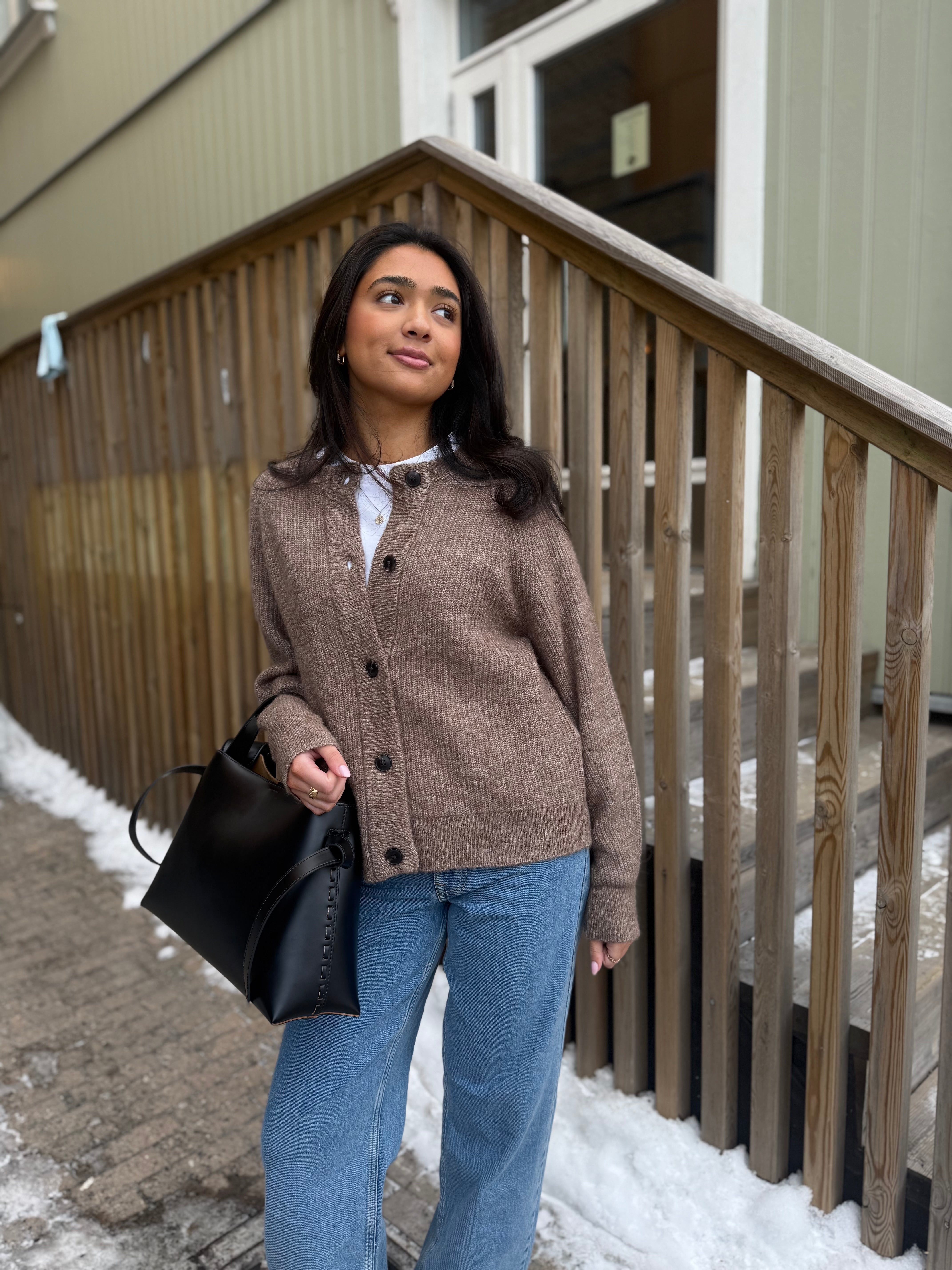 SLWLULU Knit Cardigan - Chocolate Chip