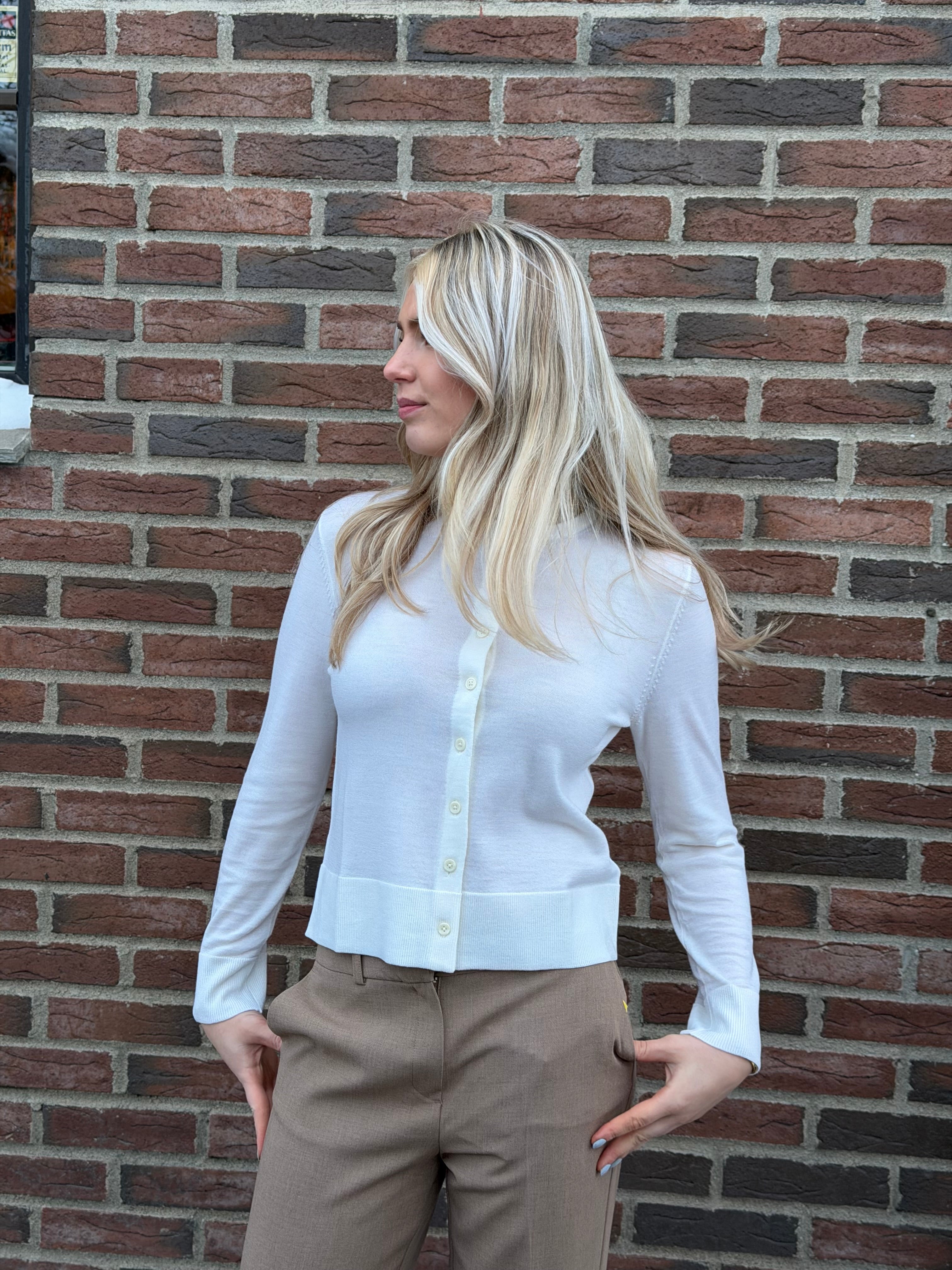 SLWTHEA Knit Cardigan - Egret