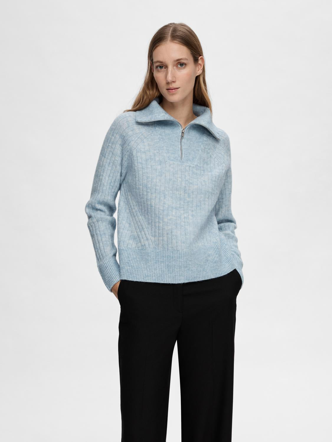 SLFLULU Pullover - Cashmere Blue