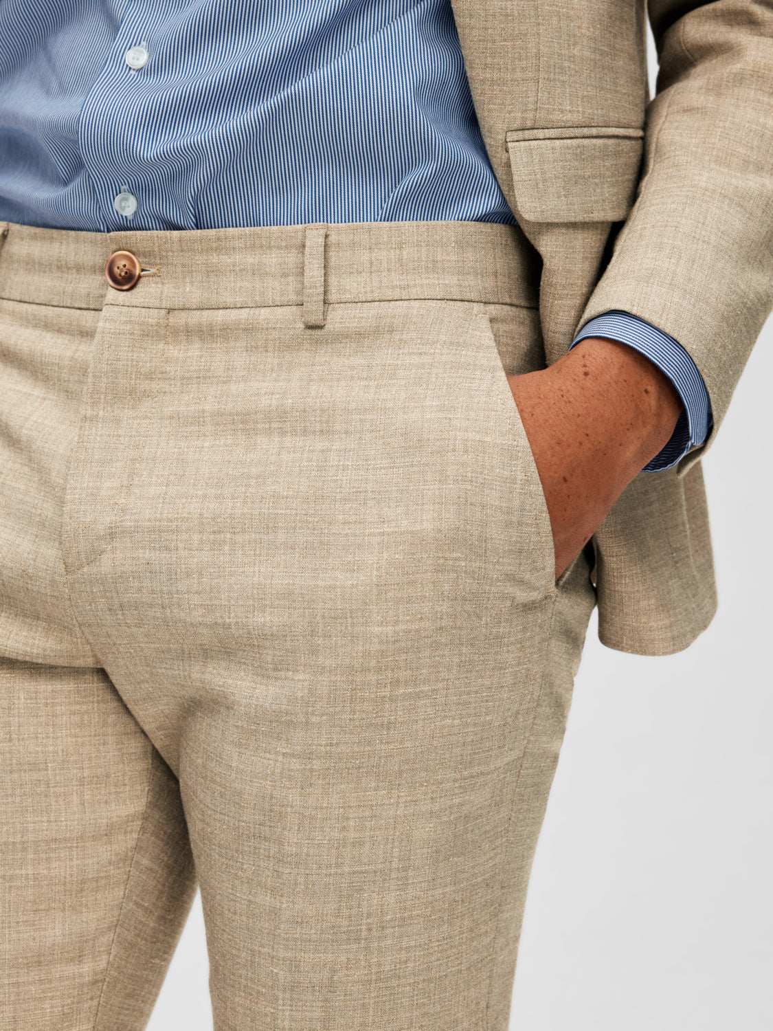 SLHSLIM-OASIS Pants - Sand