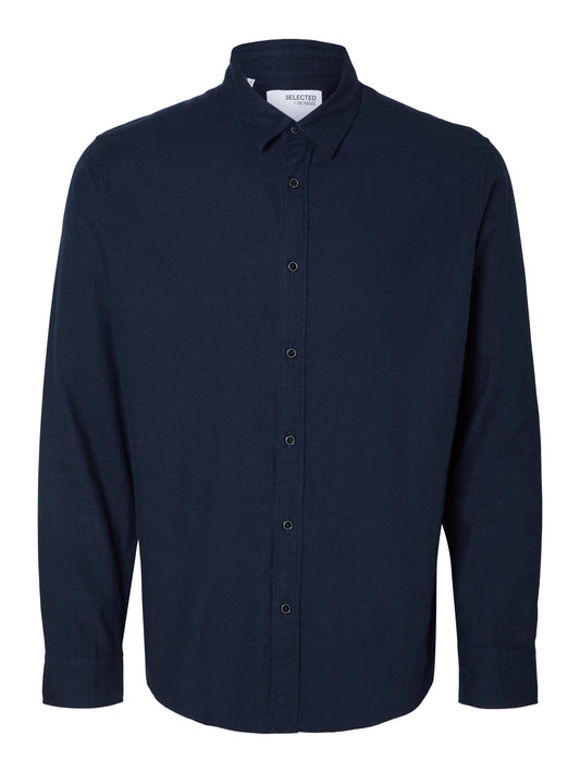 SLHSLIMOWEN-FLANNEL Shirts - Dark Sapphire