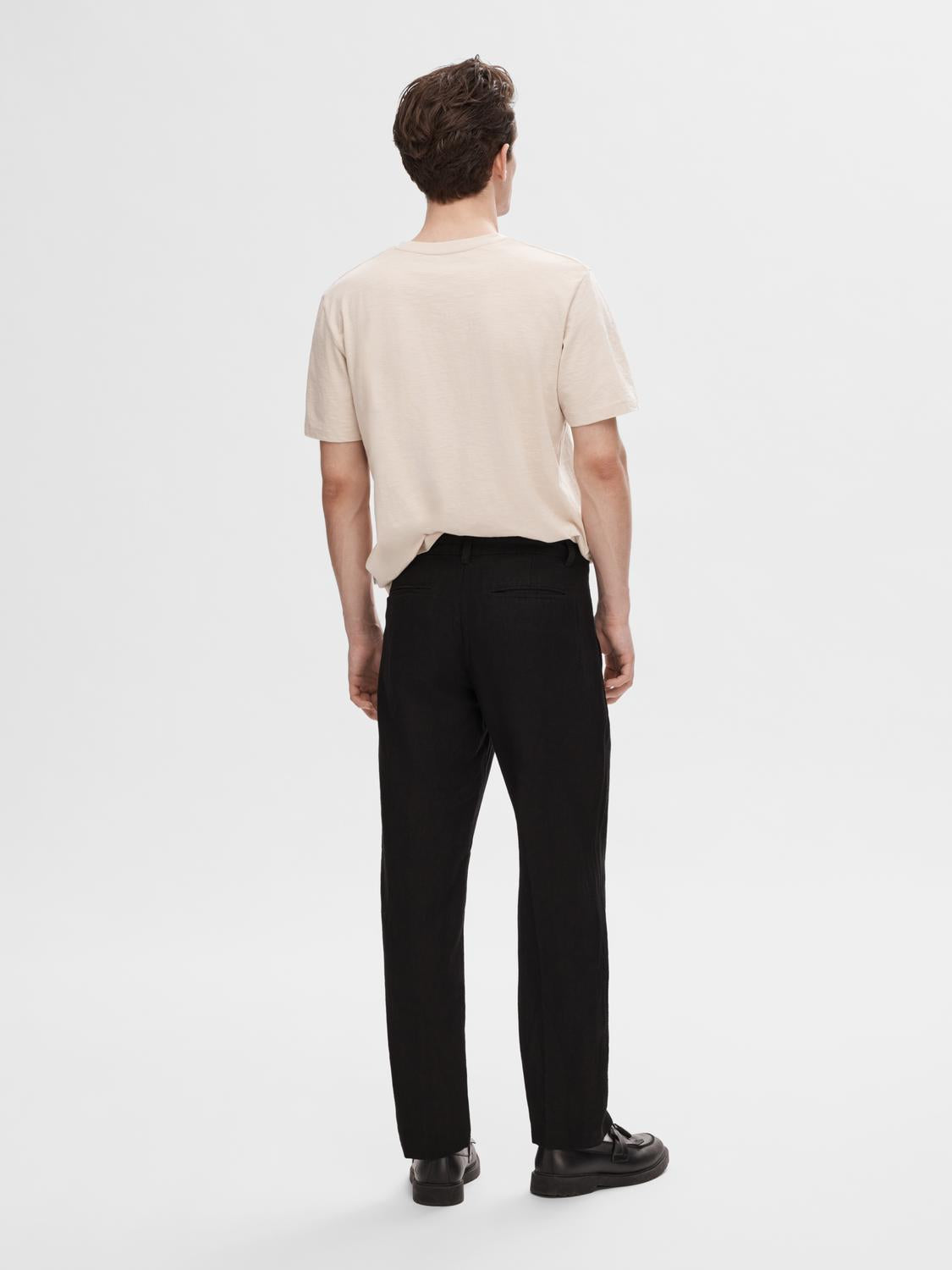 SLH196-STRAIGHT Pants - Black