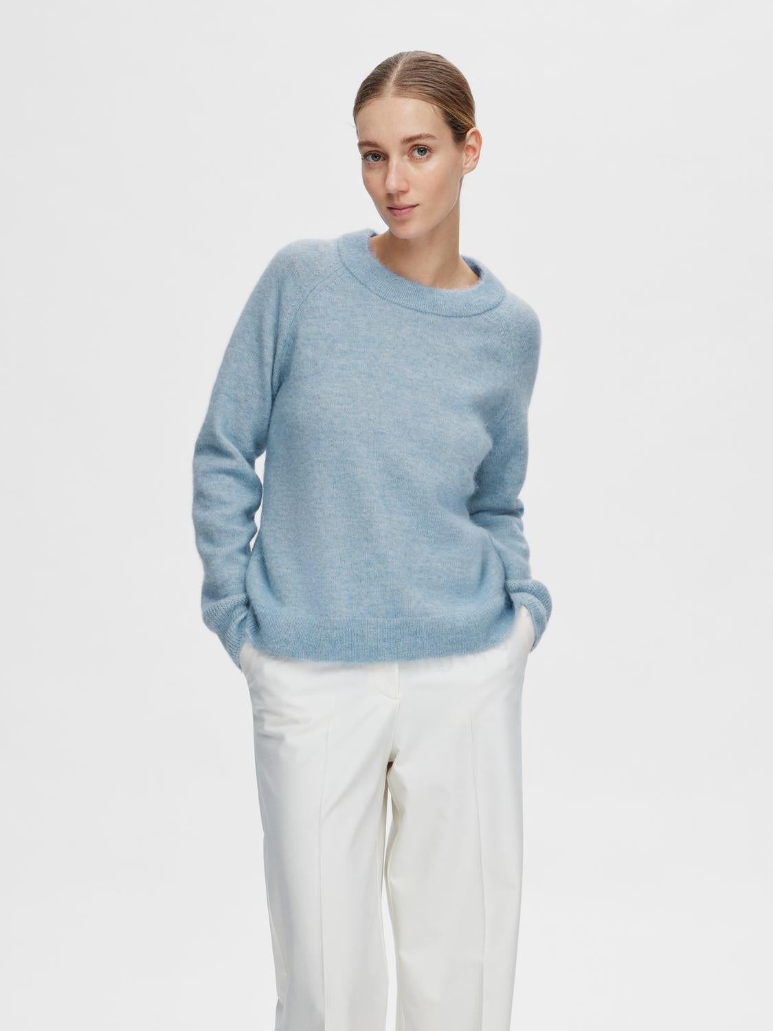 SLFLULU Pullover - Cashmere Blue