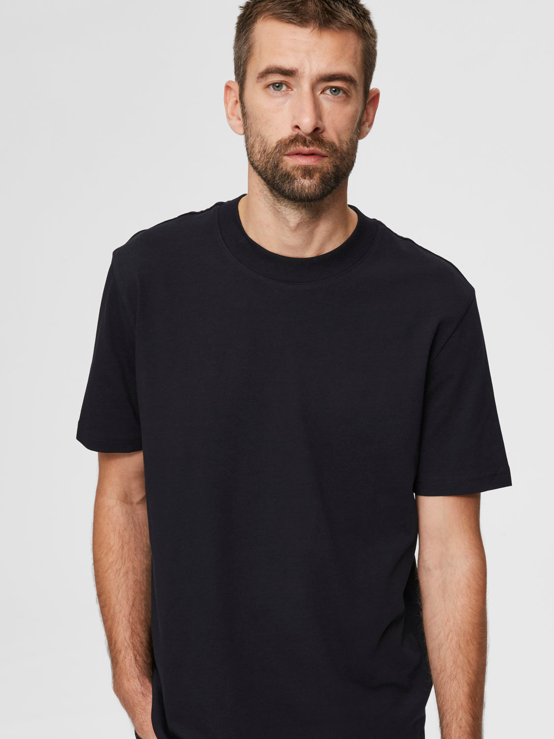 SLHRELAXCOLMAN200 T-Shirt - Black