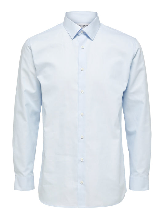 SLHREGETHAN Shirts - Light Blue