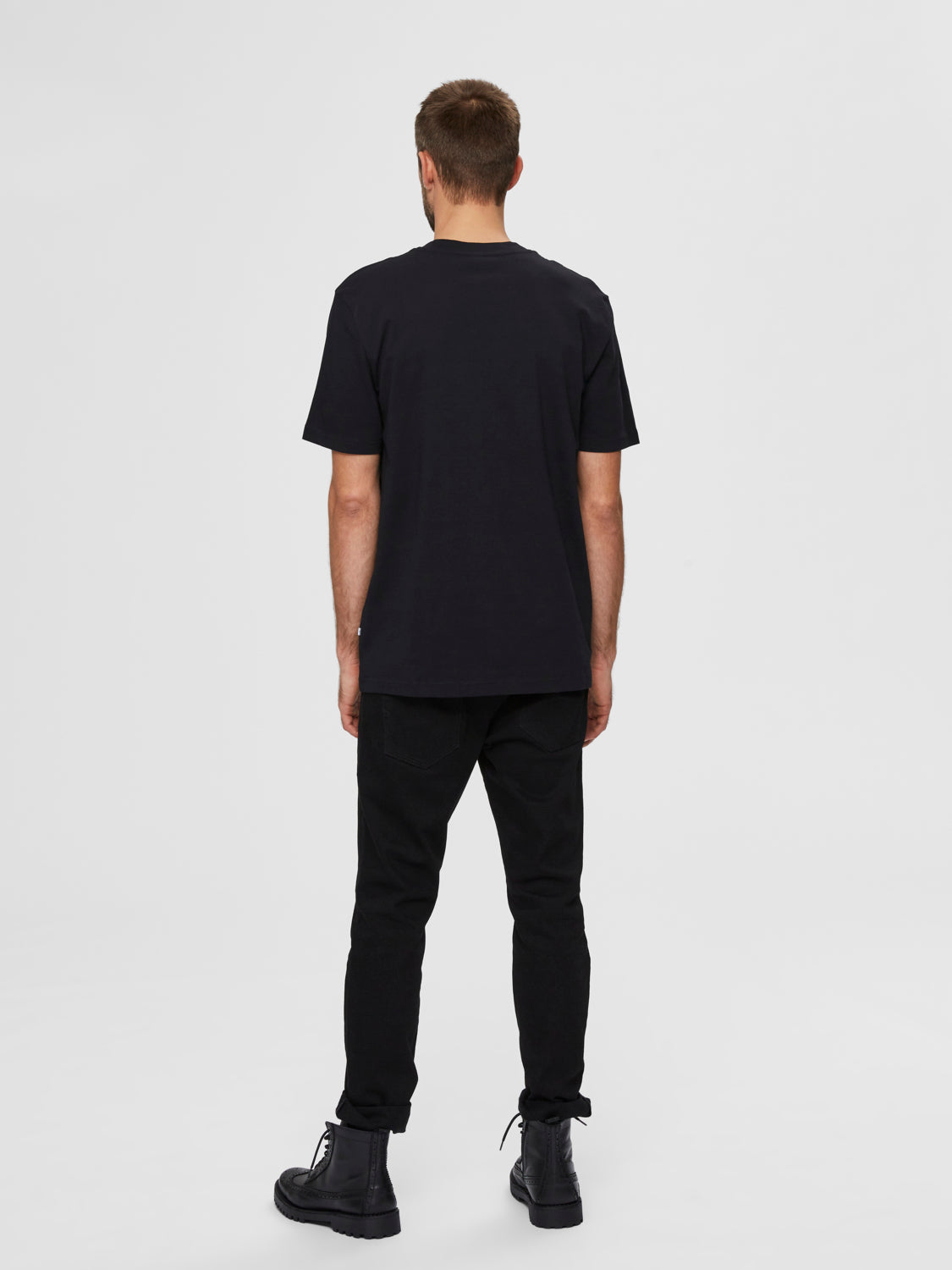 SLHRELAXCOLMAN200 T-Shirt - Black